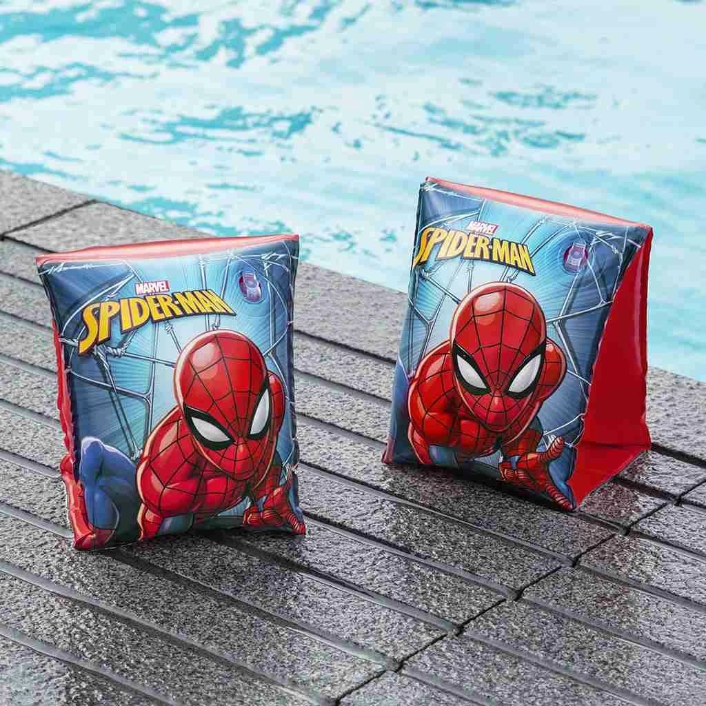 manga noti fryrëse, Bestway, Spider-Man II, për fëmijë 3-6 vjeç, 23x15 cm, PVC, të kuqe, set 2 copë