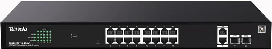 Switch Tenda TEG2220P-16-250W, Metal, i zi