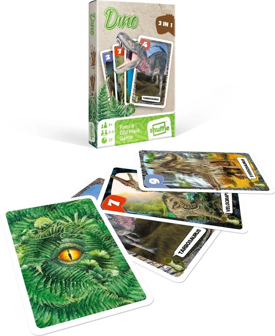 Lojë letra Cartamundi Peter and Memo Dinosaur Game, për fëmijë, 2 në 1