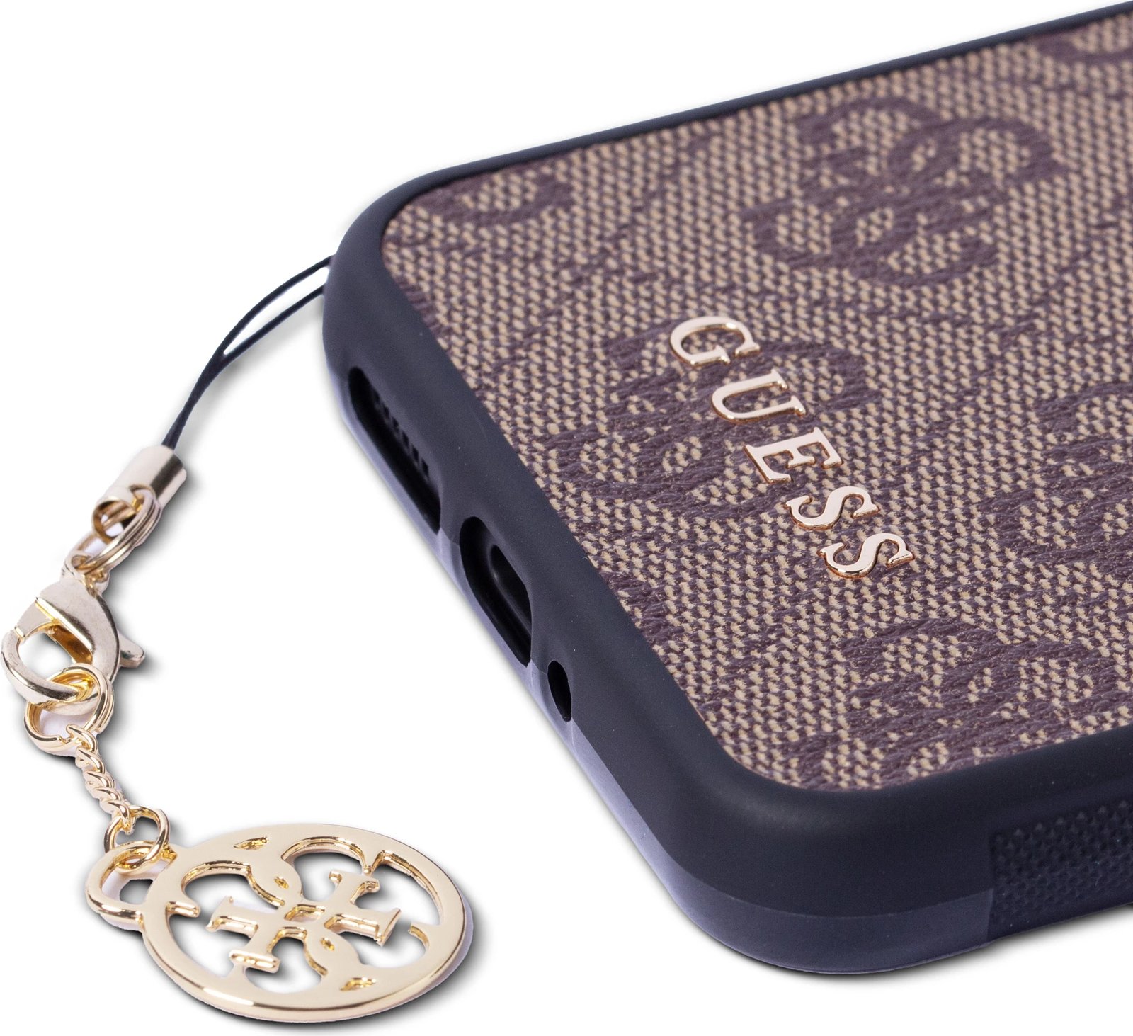 Mbështjellës Guess 4G Charms për Samsung Galaxy A34 5G, kafe