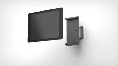 Mbajtës muri për tablet Durable 893323, rrotullim 360°, 7-13 inç, argjend