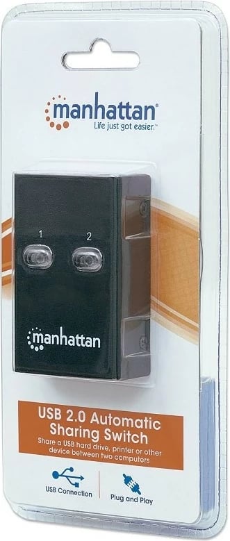 Switch USB Manhattan 162005, 2 PC - 1 USB, i zi