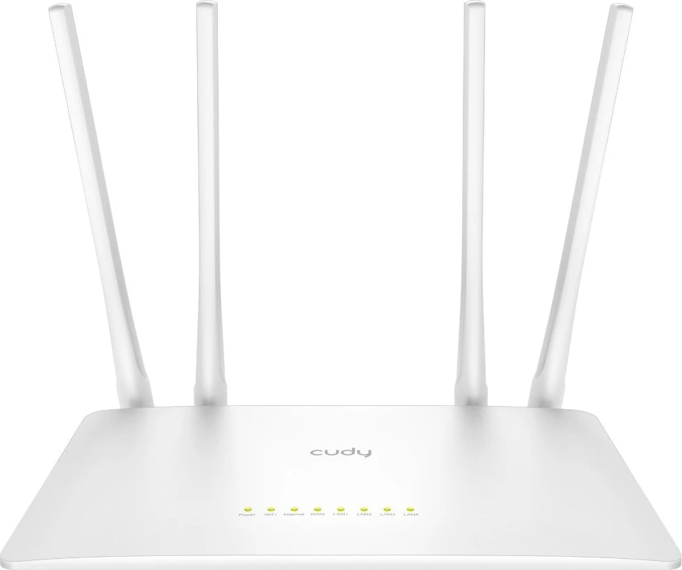Router Cudy WR1200, Wi-Fi 5, Dual-band, 4 porta LAN, Bardhë