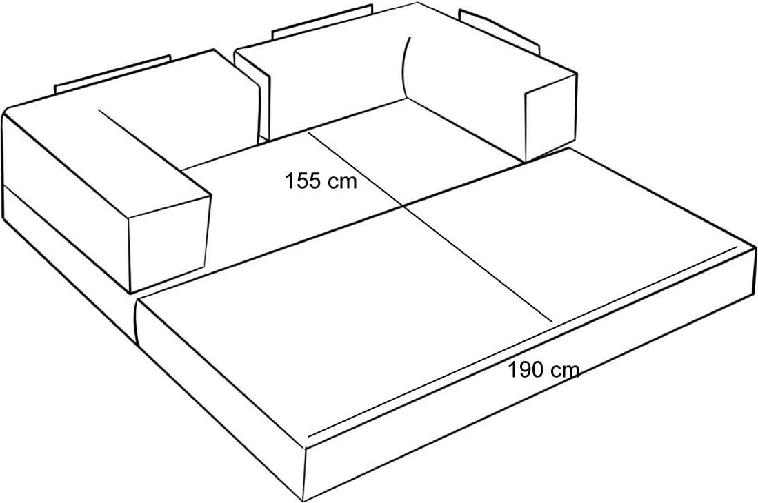 Këndare Comfort, stof 100% chenille, ngjyrë gri, Atelier del Sofa