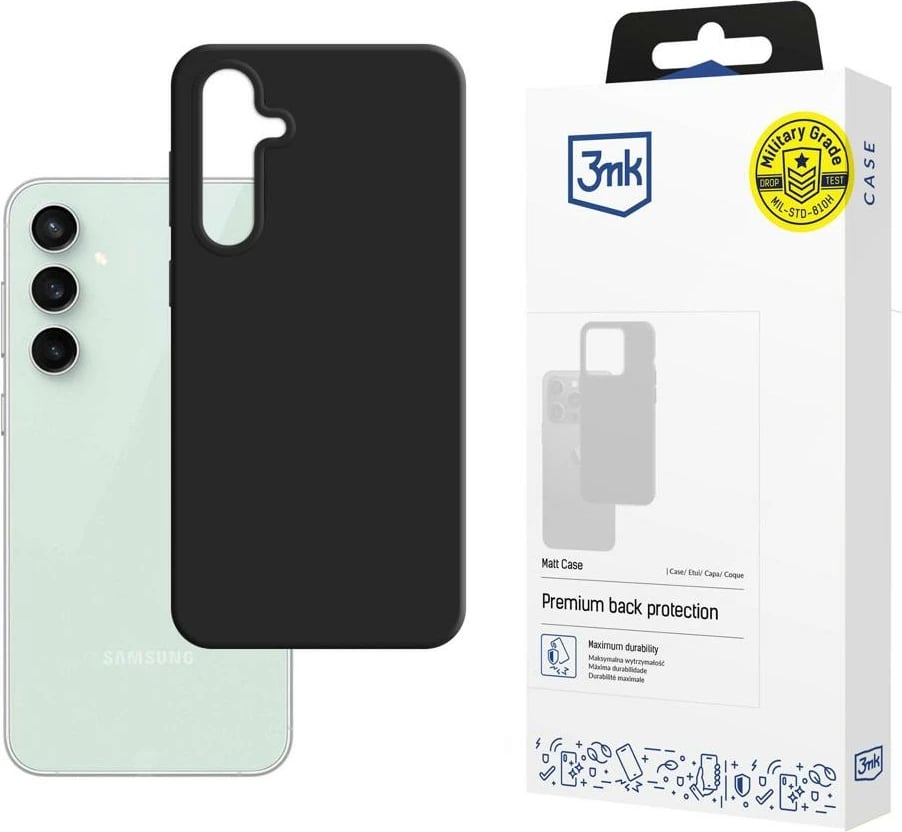 Mbështjellës 3mk Matt Case për Samsung Galaxy S23 FE, i zi