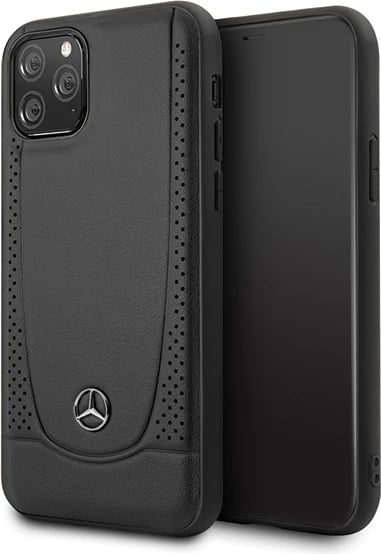 Mbështjellës Mercedes Urban Line për iPhone 11 Pro, Lëkurë, Zi
