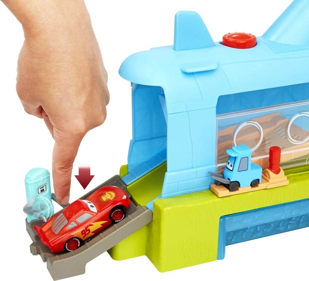 Set loje Disney Pixar Cars Color Change Whale Car Wash, MATTEL, Multi