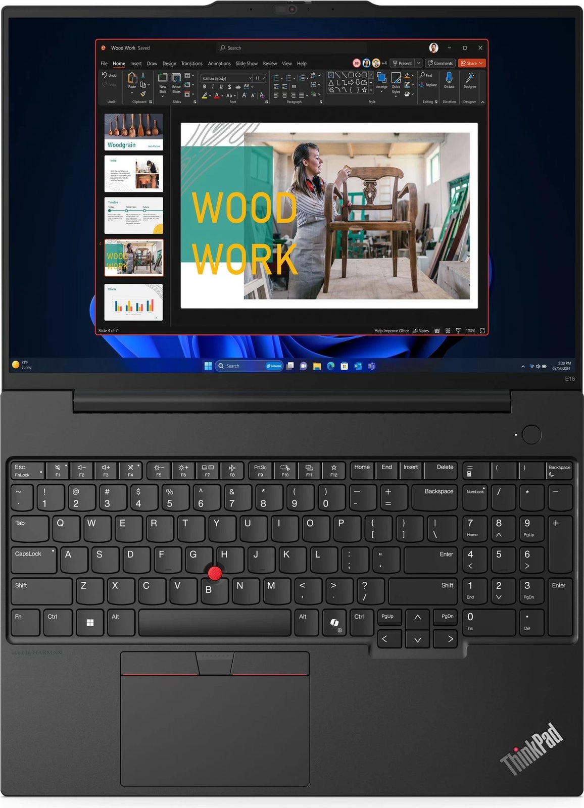 Laptop Lenovo ThinkPad E16, 16", AMD Ryzen 5, 8GB RAM, 256GB SSD, AMD Radeon Graphics, i zi (DE keyboard)
