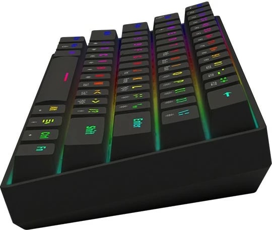 Tastierë mekanike Savio Blackout X2 OUTEMU Brown, 60%, ARGB, Hot Swap, e zezë