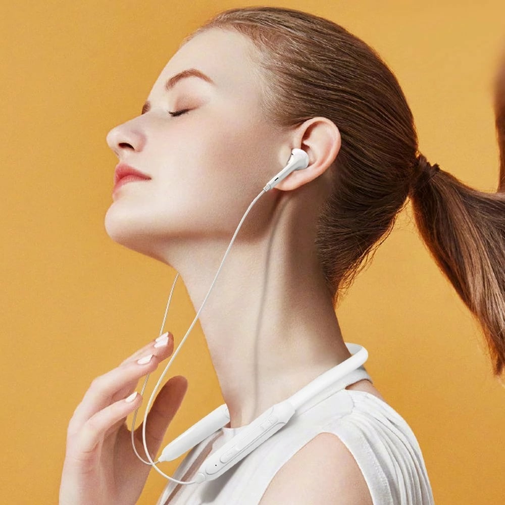 Kufje Dudao U5B, Bluetooth, in-ear, me magnet, të bardha