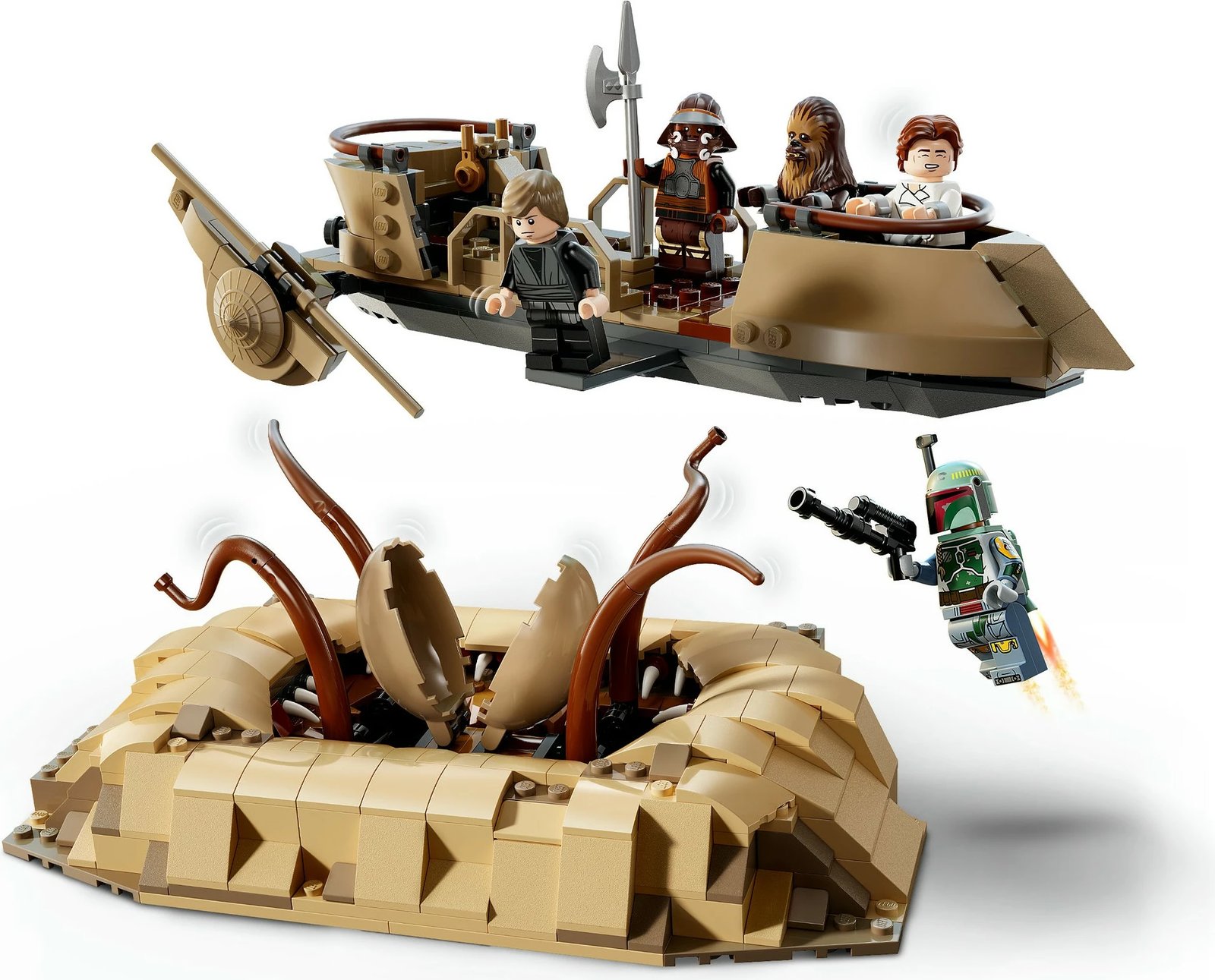 Set ndërtimi LEGO Star Wars 75396 Desert Skiff & Sarlacc Pit, 558 pjesë, shumëngjyrësh