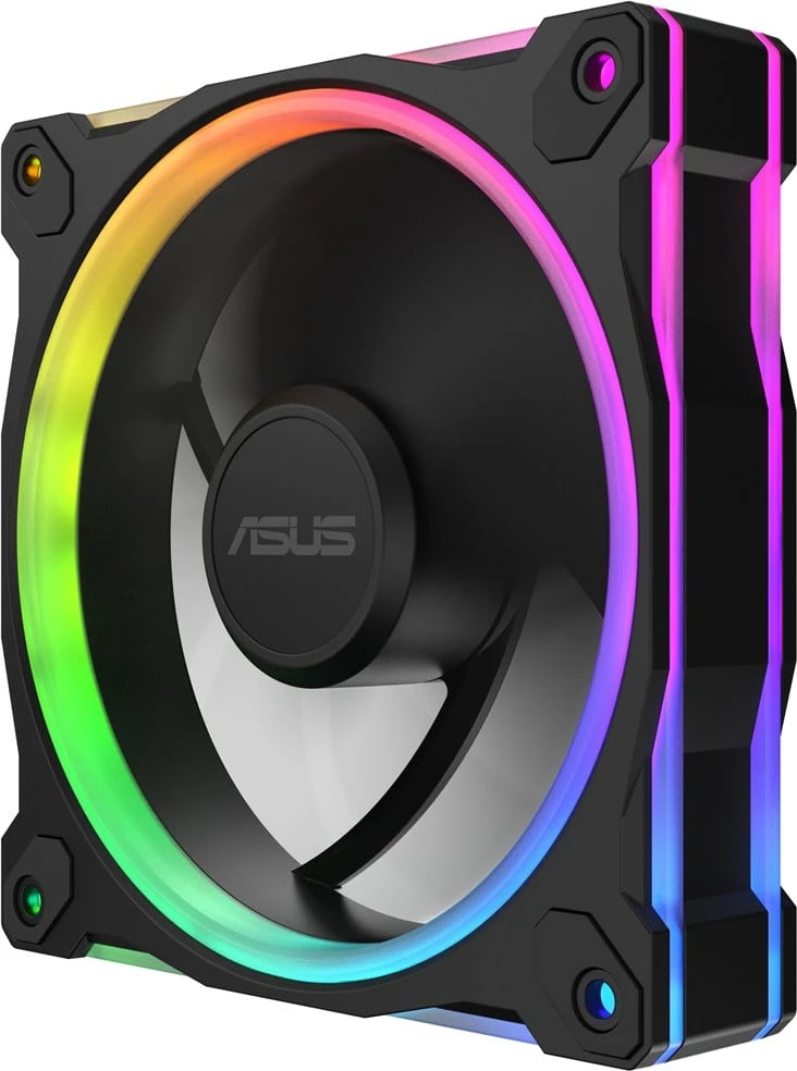 Ventilatorë për kasë kompjuteri ASUS Prime MR120 Fan ARGB, 12 cm, 3 copë, Zi