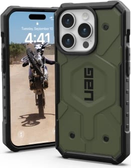 Mbështjellës UAG Pathfinder MagSafe për iPhone 15 Pro, i gjelbër
