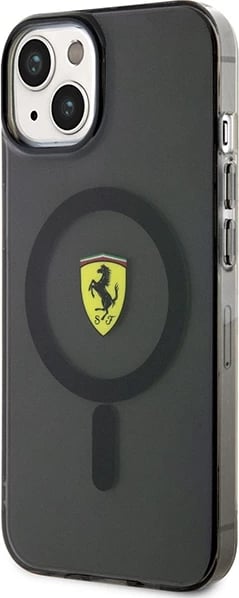Mbështjellës Ferrari Translucent MagSafe për iPhone 14 6.1", i zi