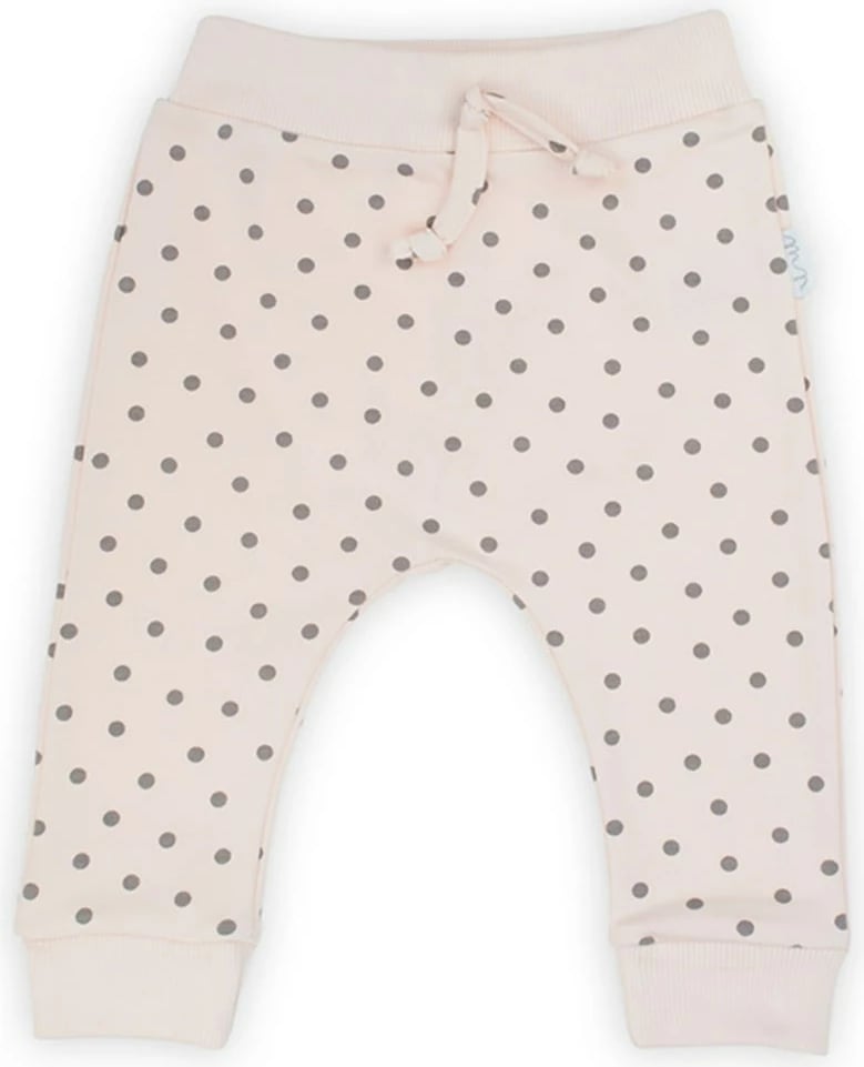 Tuta bebe Nicol Sara madhësi 56 (0-3 muaj) rozë e çelët me pika gri