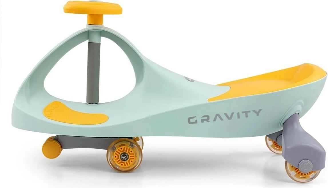 Ride-on Milly Mally Gravity 5926 pa pedale, rrota LED, 4 rrota, 3+ lime yellow