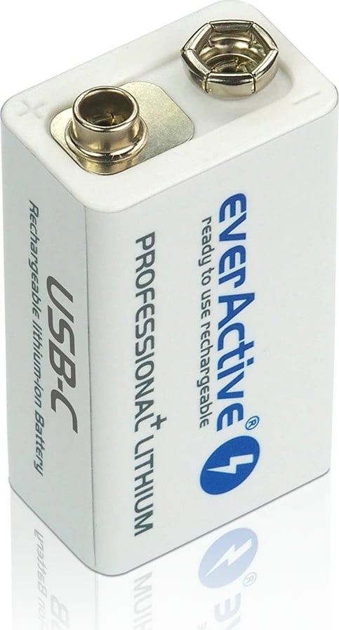 Bateri e rikarikueshme everActive EVHR22-550C, 9V, 550 mAh, Li-ion, USB-C