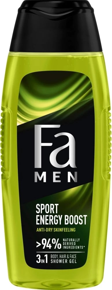Xhel dushi për meshkuj Fa Men Sport Energy Boost me aromë guarana dhe xhinseng, 400ml