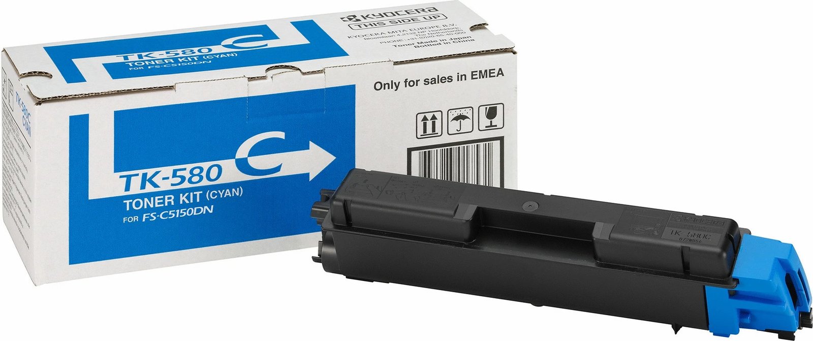 Toner Kyocera TK-580C cyan, për FS-C5150DN, origjinal, cyan
