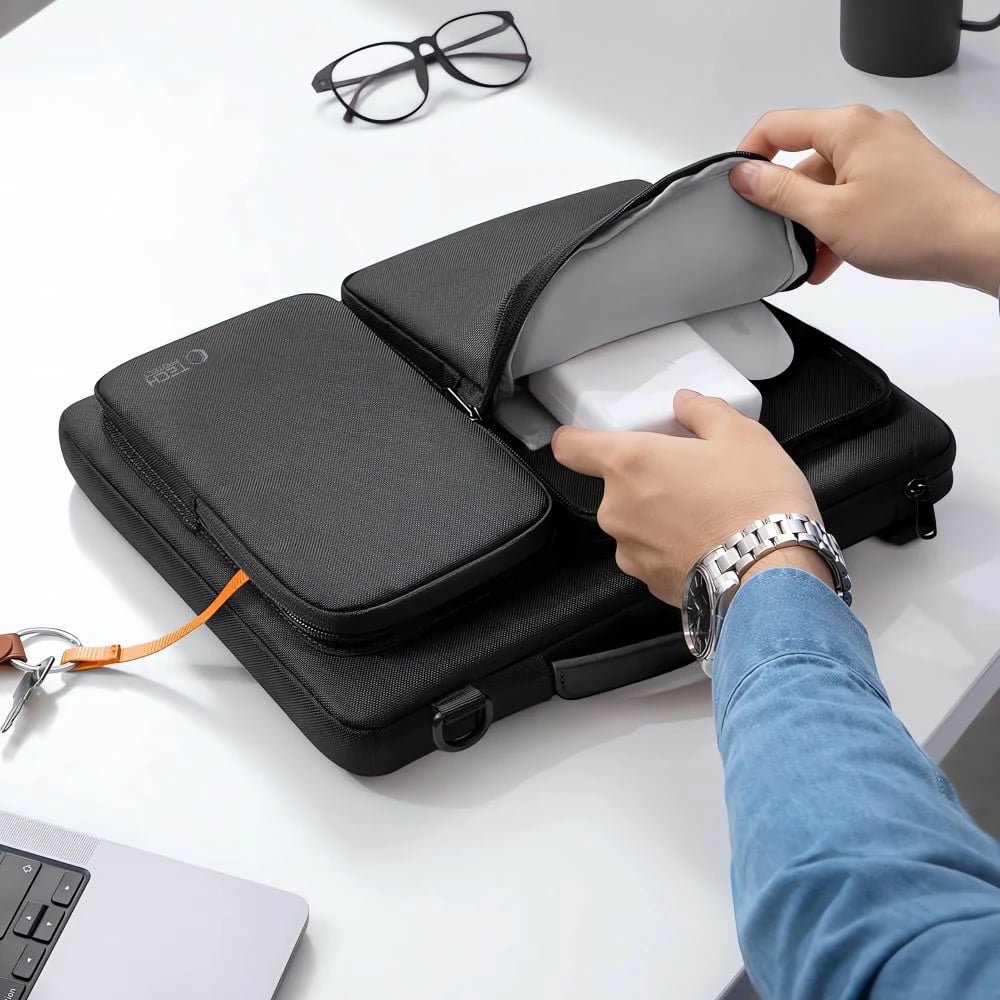 Çantë laptopi Tech-Protect Defender Bag 13-14, e zezë
