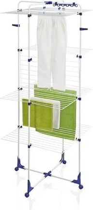 Tharëse rrobash Leifheit Pegasus Classic Tower 450, 1760 mm, Bardhë/Blu