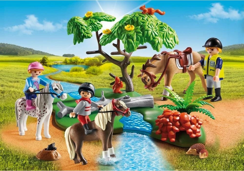 Set lodrash Playmobil Country Horseback Ride, 40 pjesë, shumëngjyrësh