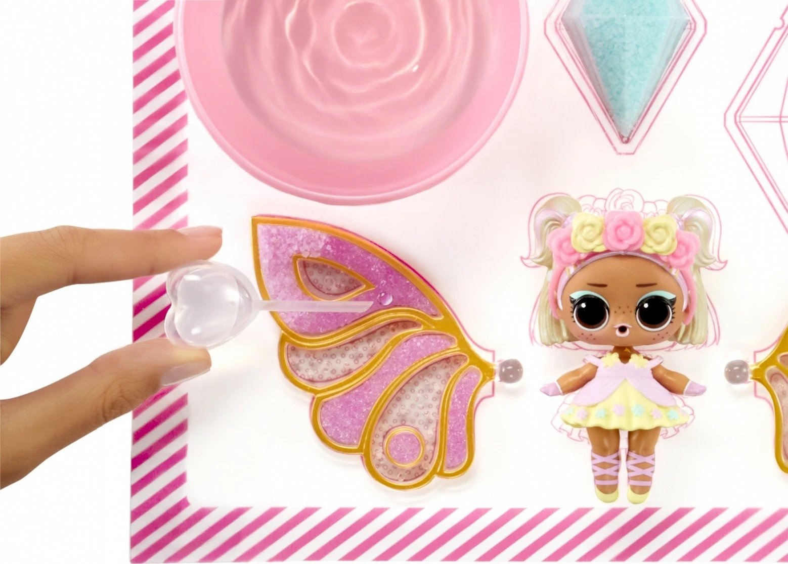 Set lodrash L.O.L. Surprise Fairy, MGA, 12 copë, shumëngjyrëshe