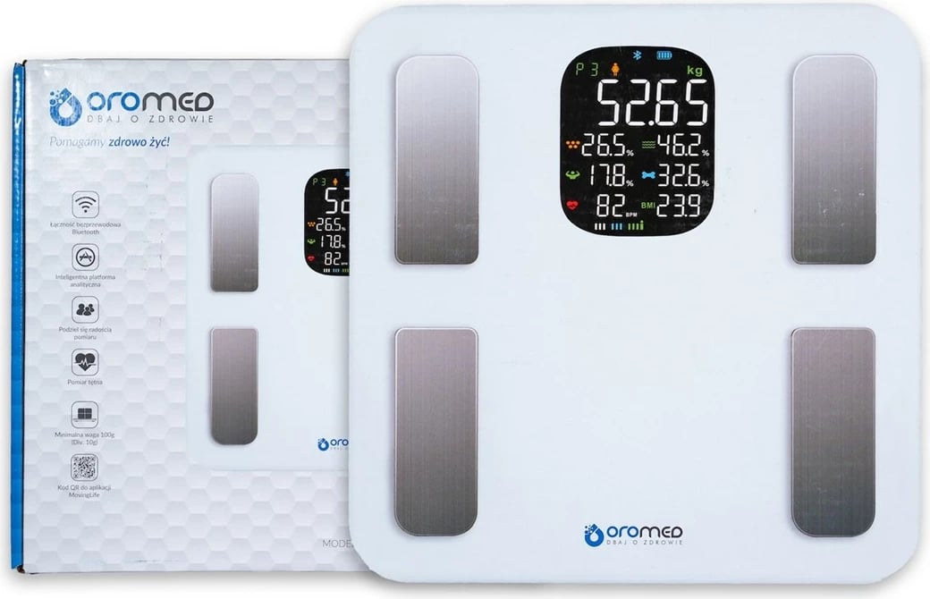 Peshore elektronike banjo Oromed ORO-BLUETOOTH SMART, e bardhë