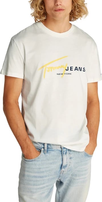 Maicë për meshkuj Tommy Hilfiger Jeans, të bardhë