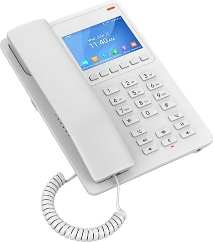 Telefon IP Grandstream GHP630, 2 linja, LCD, Wi-Fi, Bardhë