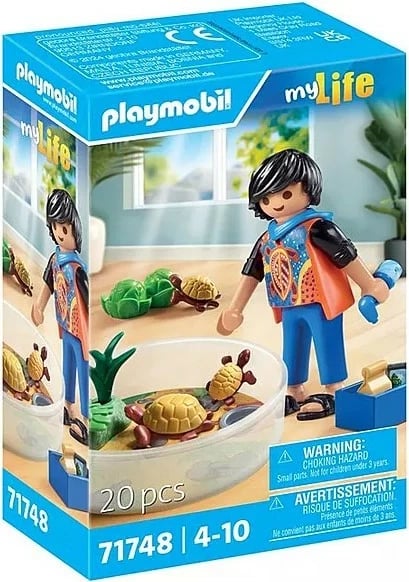 Set figurina Playmobil My Life 71748, terrarium me breshka, 20 pjesë
