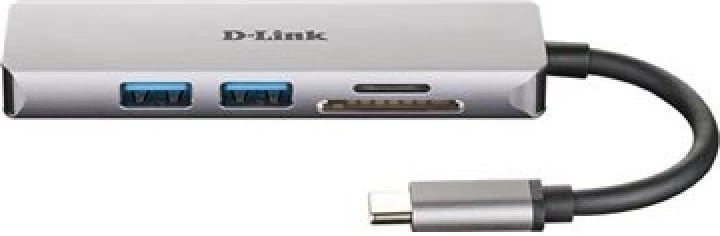 Hub USB-C, D-Link DUB-M530, HDMI 4K, 2x USB 3.0, lexues SD/microSD, Thunderbolt 3, e zezë