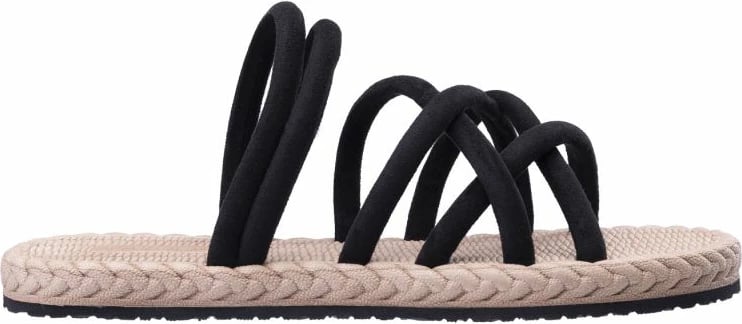 Papuqe për femra Iguana, bezhë e zeza