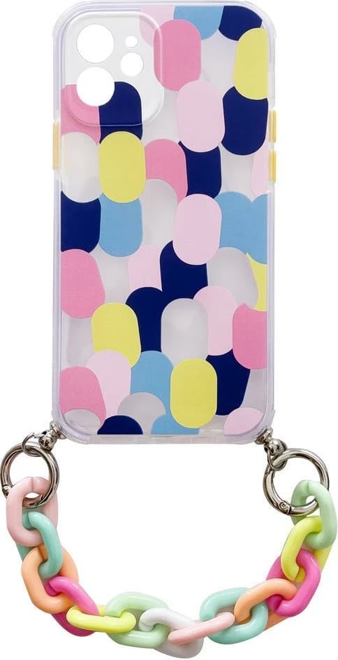 Mbështjellës Hurtel Color Chain Case për Samsung Galaxy A12, me zinxhir, shumëngjyrësh