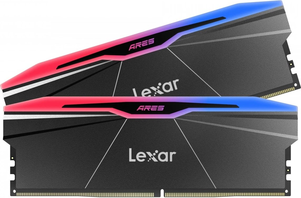 RAM Memorje Lexar ARES RGB DDR5, 32GB (2x16GB), 6000 MHz, CL30, E zezë