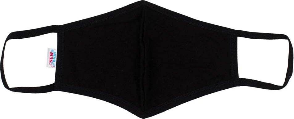 Maskë mbrojtëse tekstile, New Baby, një-shtresë, ripërdorim, madhësi universale, e zezë