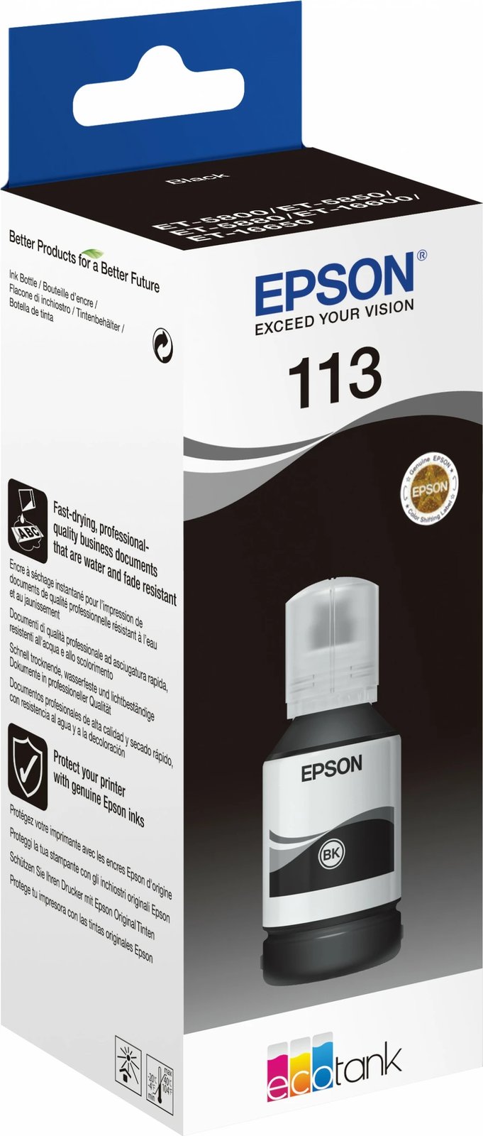 Bojë Epson 113 EcoTank, e zezë, 127 ml
