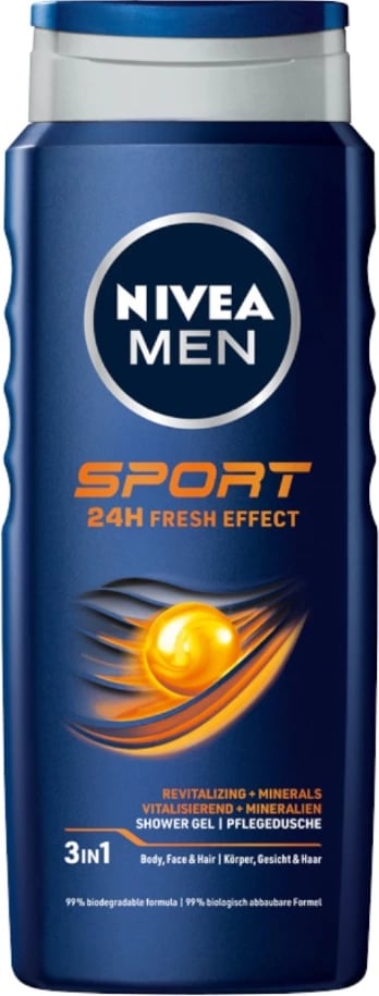 Xhel dushi për meshkuj Nivea Men Sport 500ml
