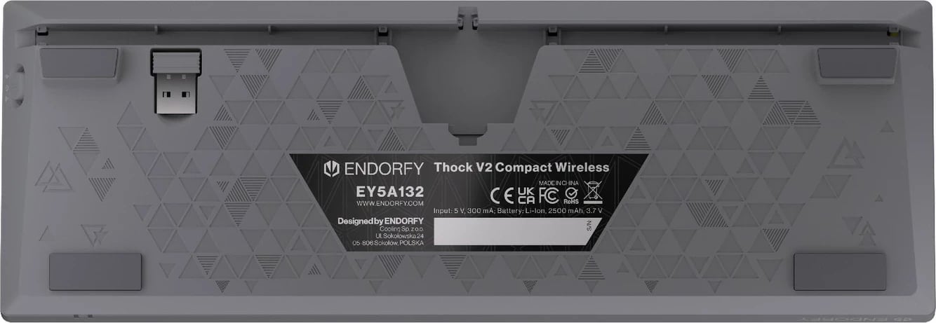 Tastierë mekanike Endorfy Thock V2 Compact Wireless, 60%, RGB, gri