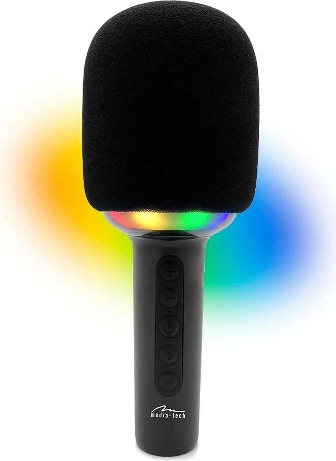 Mikrofon karaoke Media Tech MT399 me Bluetooth, i zi