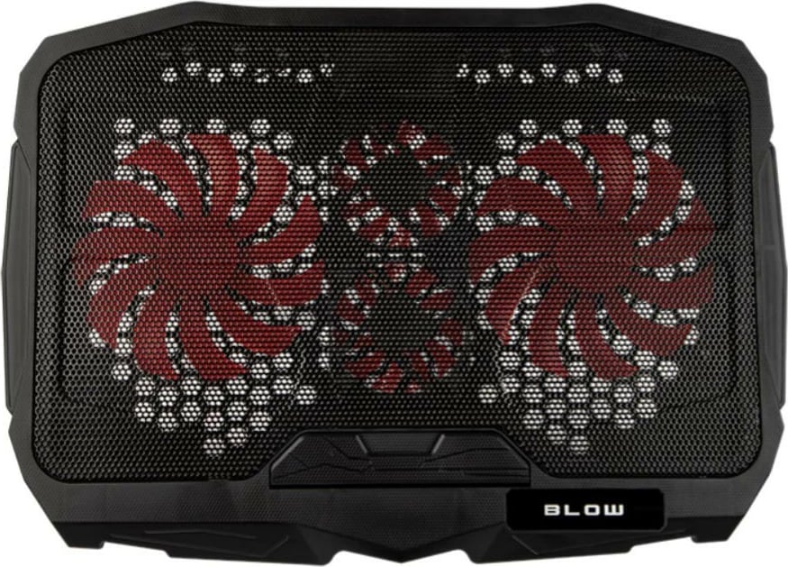 Pad ftohës laptopi BLOW HURRICANE 66-365#, 4 ventilatorë, USB, i zi