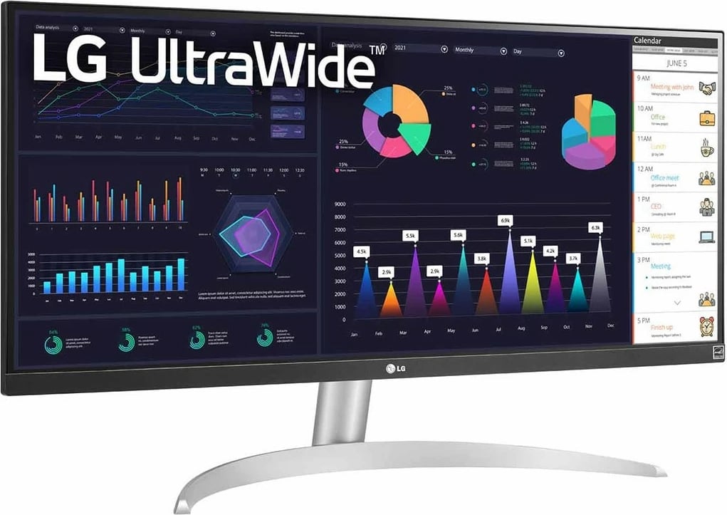 Monitor LG 29WQ600-W, 29 inç, UltraWide, Full HD, bardhë