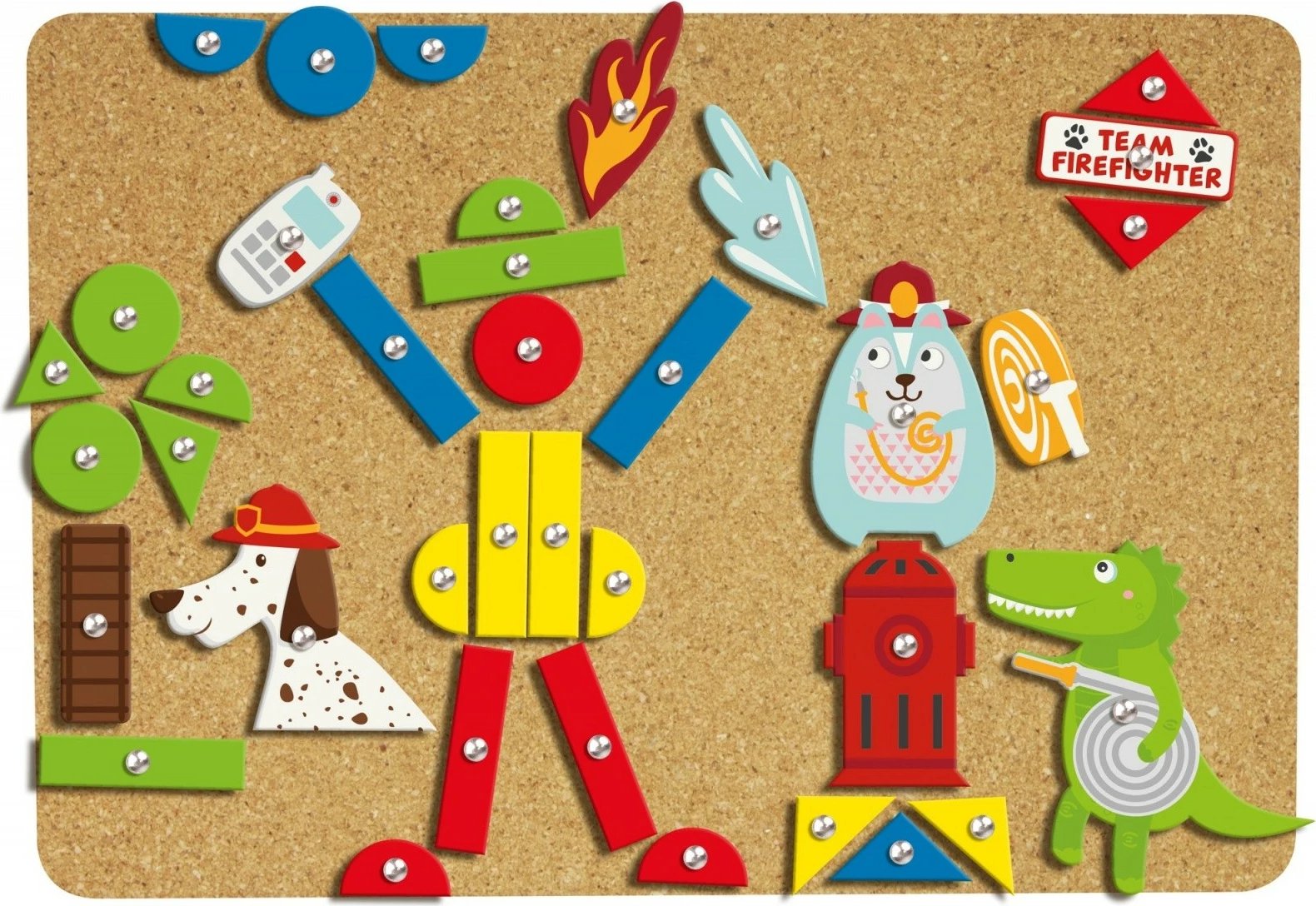 Set lodrash krijuese Lena Clinker Fire Brigade, 54 pjesë, shumëngjyrëshe Set lodrash krijuese Lena Clinker Fire Brigade, 54 pjesë, shumëngjyrëshe