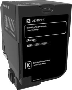 Toner Lexmark 74C2HKE, i zi, 1 copë