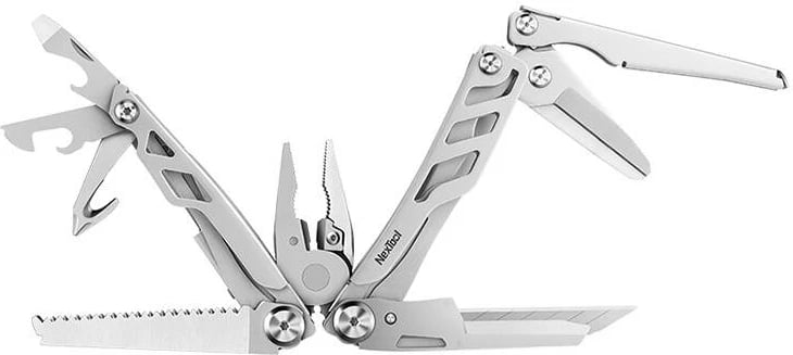Multitool Nextool Flagship Pro NE20232 me teh të zëvendësueshëm, çelik, set me 2 tehe rezervë