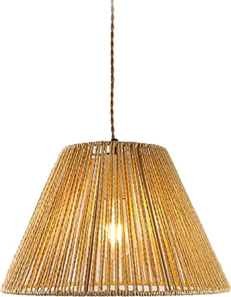 Llambë tavani Lubuto, metal dhe litar natyral, 34.5x23cm