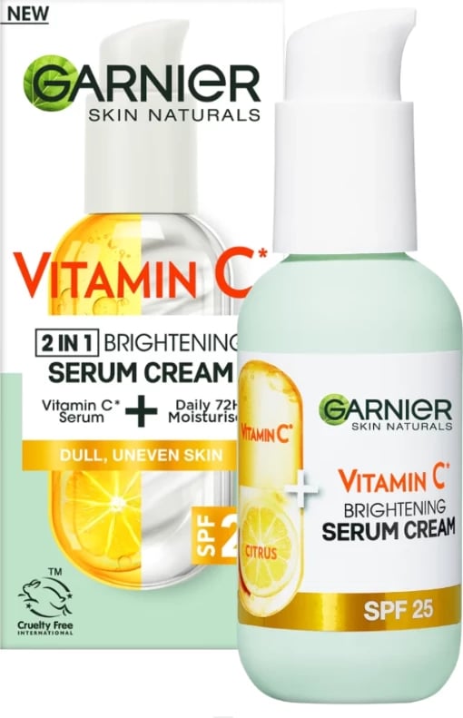Krem serumi për fytyrë Gar.Skin. Vitamin C 2in1 Brightening SPF, 25.5ml