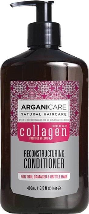 Kondicioner për flokë Arganicare Collagen Nourishing Reconstructor për femra, 400ml