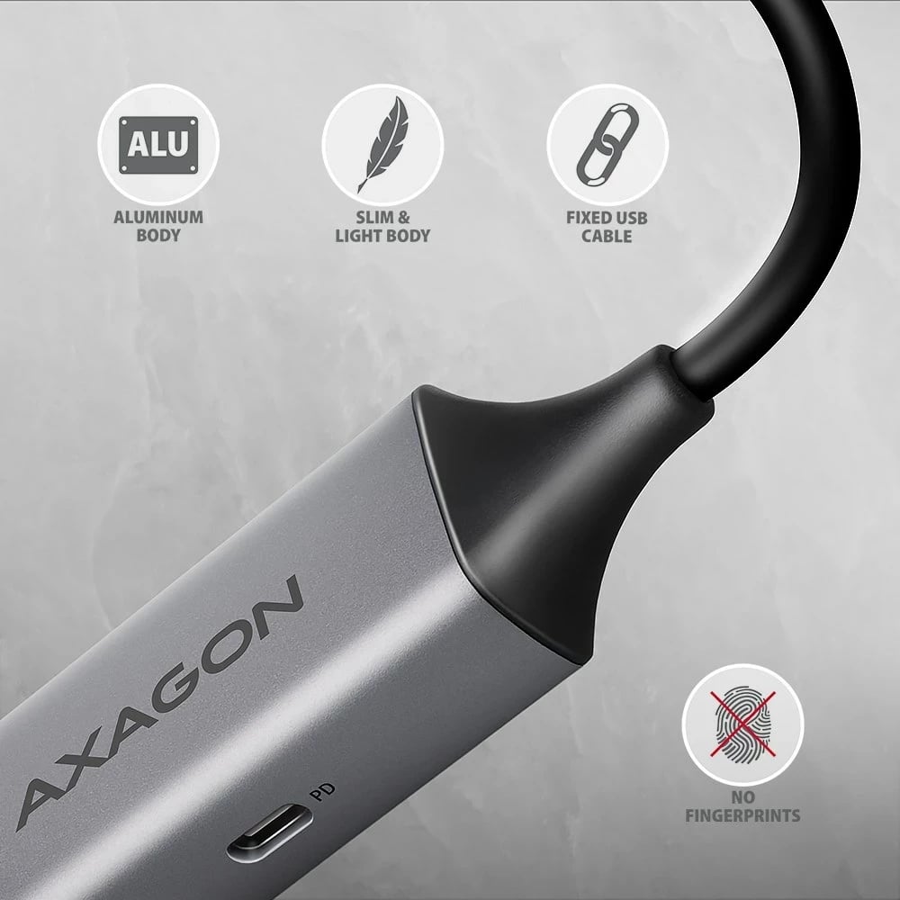Adapter rrjeti AXAGON ADE-TXPD, Ethernet 1000 Mbit/s, Gri
