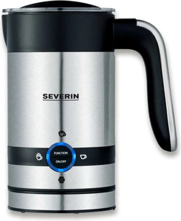 Spumues qumështi Severin SM 3584, inox, 100 ml shkumë / 200 ml ngrohje, bazë 360°, i zi